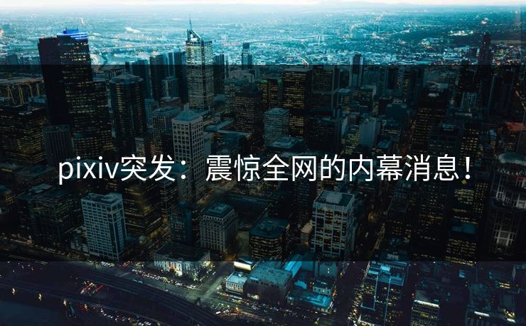 pixiv突发：震惊全网的内幕消息！
