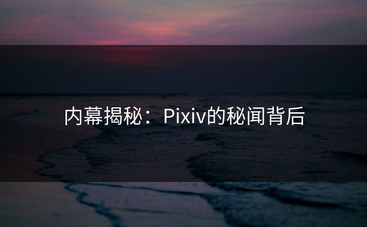 内幕揭秘:Pixiv的秘闻背后 内幕揭秘:Pixiv的秘闻背后